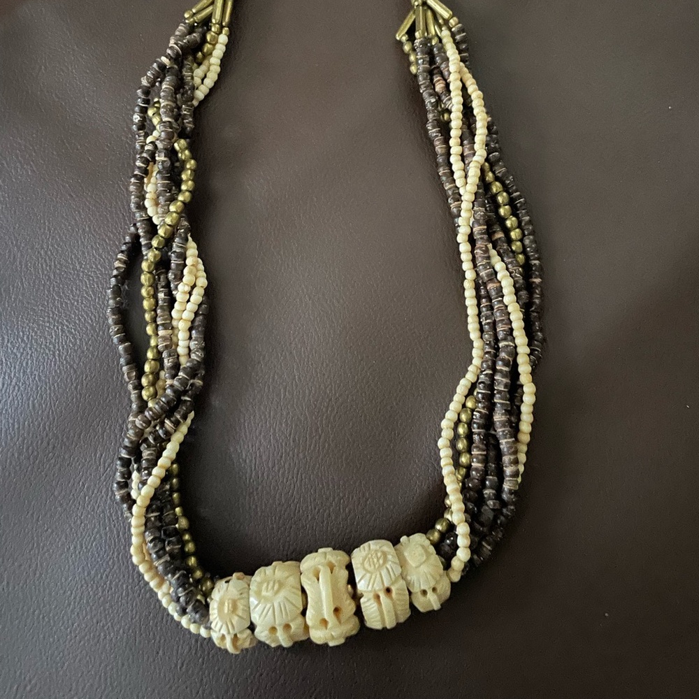 Beads and Ivory Necklace